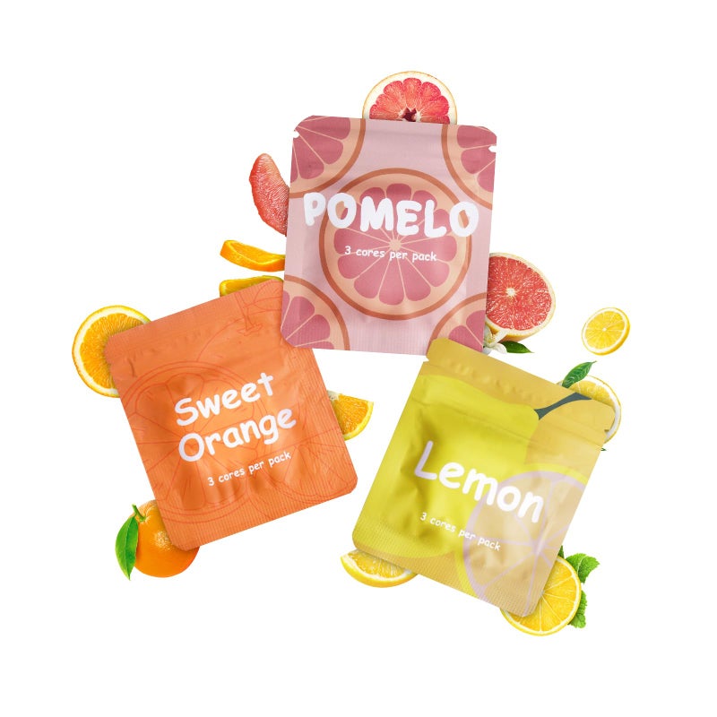 ASTOFLI Flavoured Inner filter Packs: Orange/Pomelo/Lemon Flavoured Breathlace Tube Breathing Necklace With Resistance Filter Calm Breathlace Stop Stress Necklaces Anxiety Relief Breathe Pendant